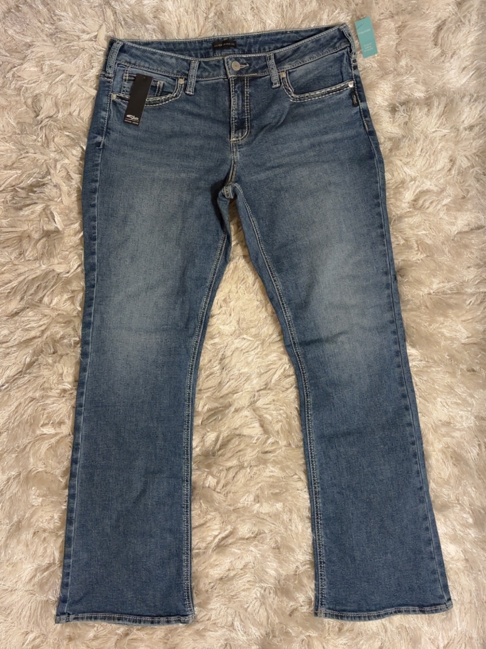 Silver Jeans 33/34 - New Women’s Faded Blue Bootcut Jeans, Maurices